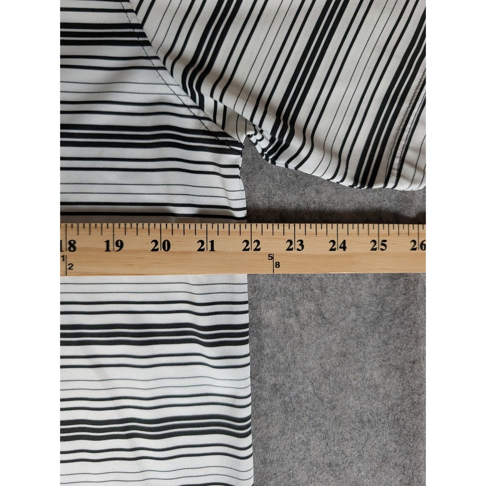 Russell Iowa Hawkeyes Mens Striped Polo Shirt White Black Golf Gameday L L/G - Picture 9 of 11
